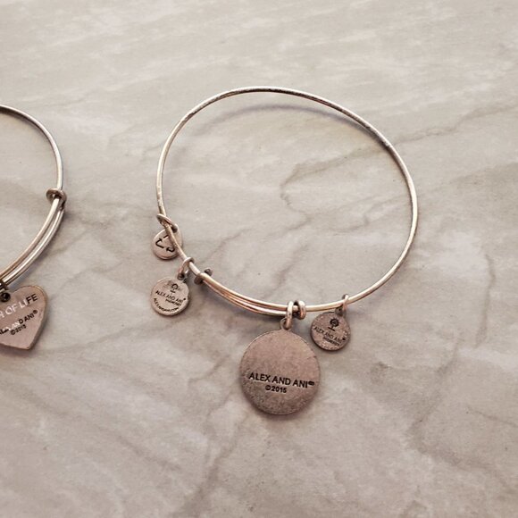 📣 LOT OF 4 Dolphin Path of Life Heart Initial Expandable Adjustable Bangles 📣 - Picture 8 of 11